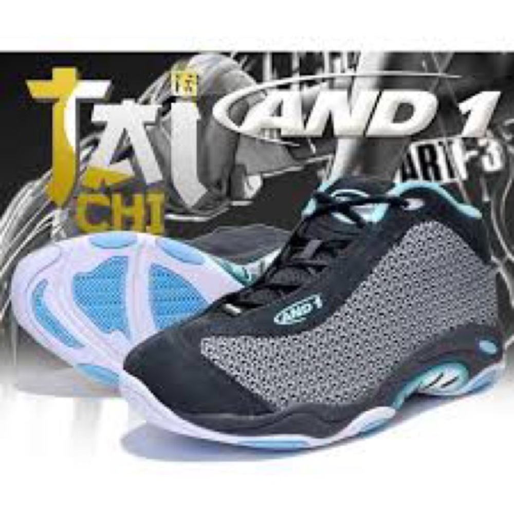SuperRareAND1  Tai Chi LX Mid Men's Navy Blue with Teal n White Basketball Shoes - Picture 7 of 8